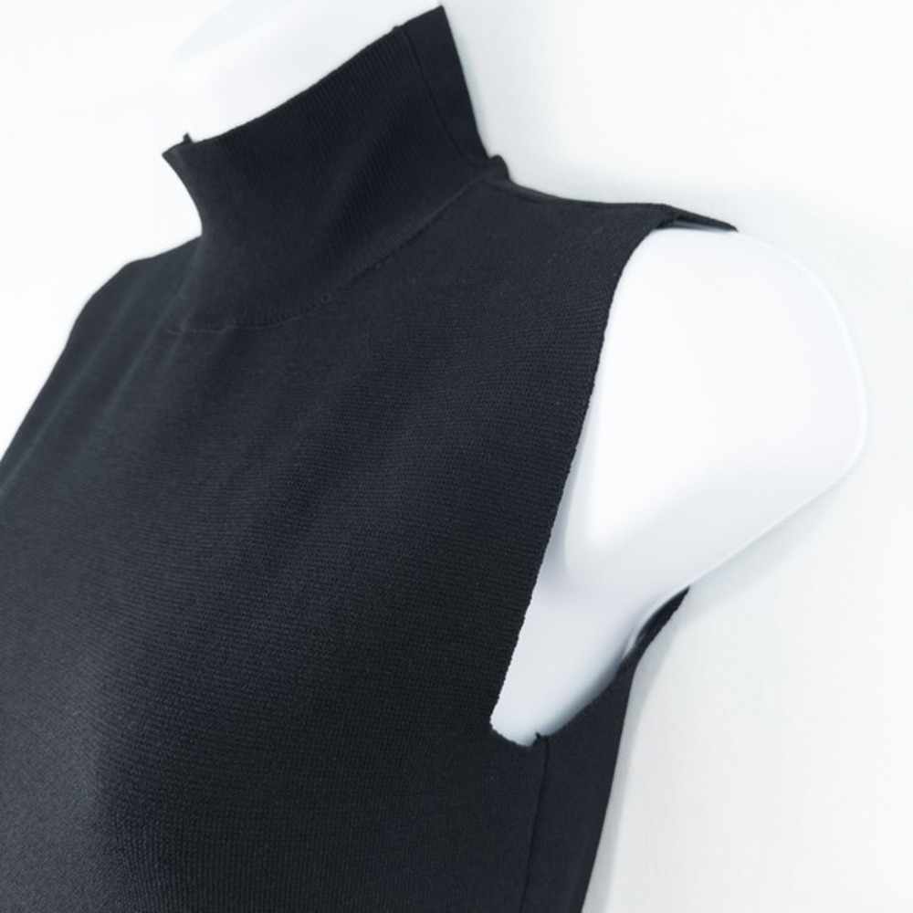House of Harlow 1960 Sleeveless Mock Neck Knit Midi Dress XS Black Minimalist - Picture 6 of 14